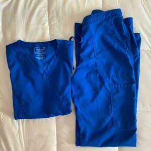 Royal Blue scrub set